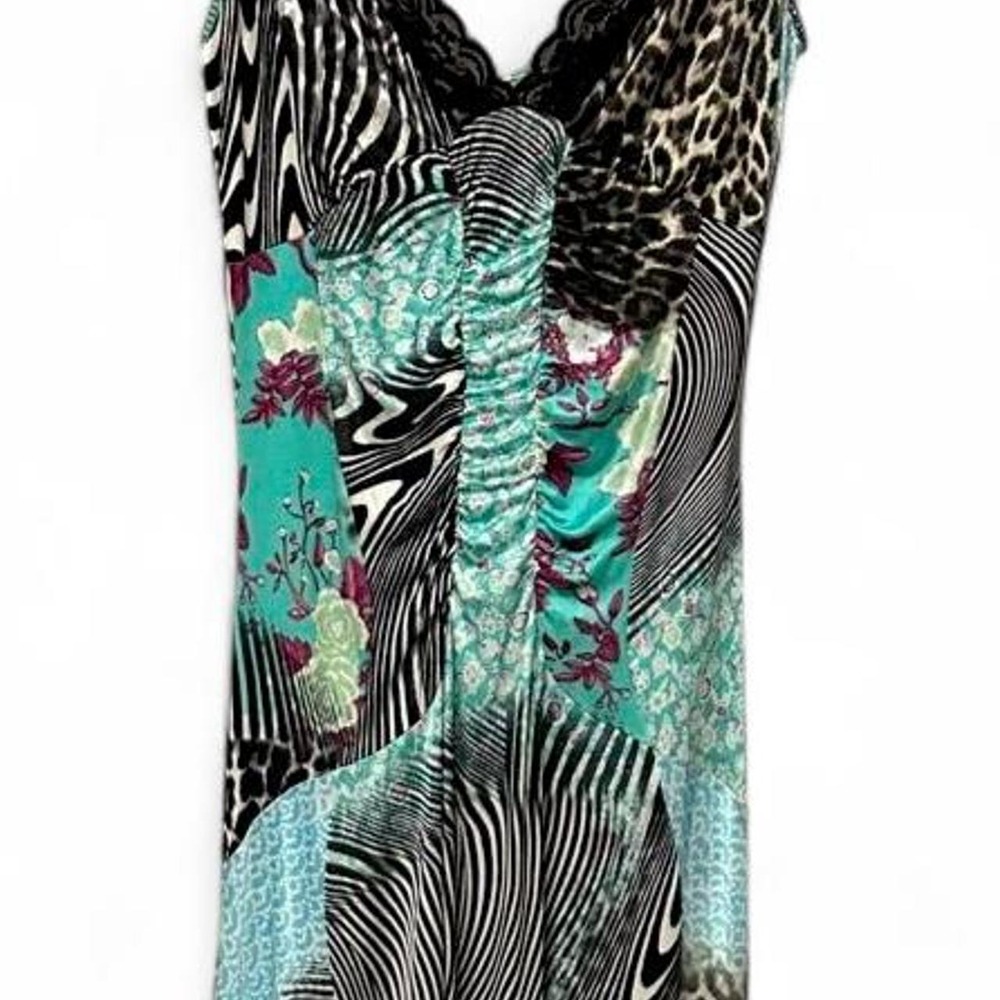 Cavalli Vintage Patchwork Dress w/ Lace Up Back - Picture 7 of 8